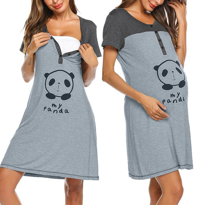 Fashion Multifunction Womens Mother Pregnants Pajamas Short Sleeve Nursing Pregnant Pajamas Solid Color Dress, Grey
Fashion Multifunction Womens Mother Pregnants Pajamas Short Sleeve Nursing Pregnant Pajamas Solid Color Dress, Grey