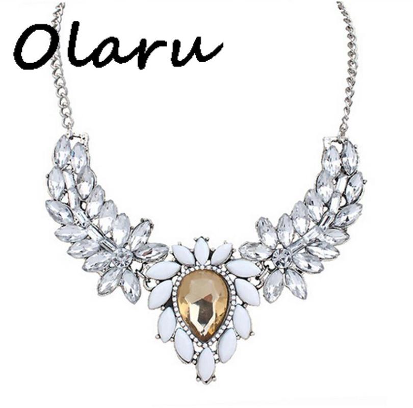 Chokers Olaru Jewelry Brand 5Colors Crystal Water Drop Choker Necklace Maxi Gem Collar Statement Pendant Necklaces Woman C-H162
Chokers Olaru Jewelry Brand 5Colors Crystal Water Drop Choker Necklace Maxi Gem Collar Statement Pendant Necklaces Woman C-H162