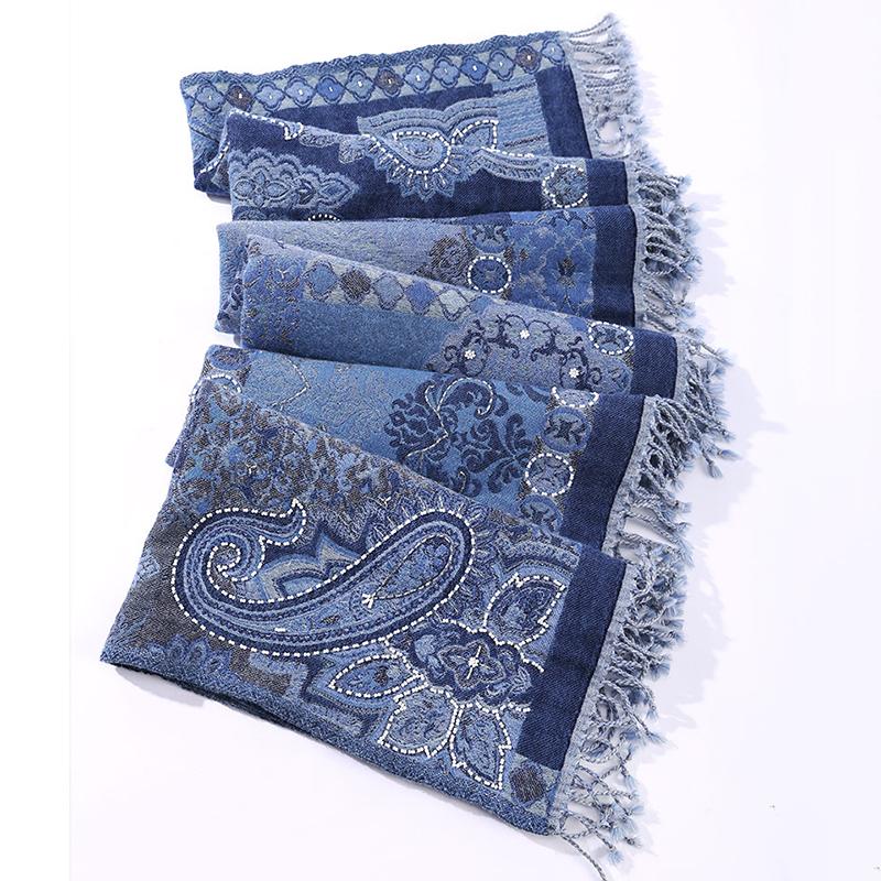 Scarves Blue Women Embroidery Shawls Artificial Cashmere Oversize Cachecol Feminino Autumn Winter Thick Imitation
Scarves Blue Women Embroidery Shawls Artificial Cashmere Oversize Cachecol Feminino Autumn Winter Thick Imitation