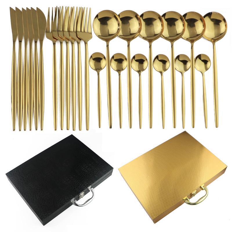 High Quality Black Gold-Plated Flatware Set Knife Fork Spoon Set 304 Stainless Steel Black Cutlery For Hotel Tableware Gift1
High Quality Black Gold-Plated Flatware Set Knife Fork Spoon Set 304 Stainless Steel Black Cutlery For Hotel Tableware Gift1