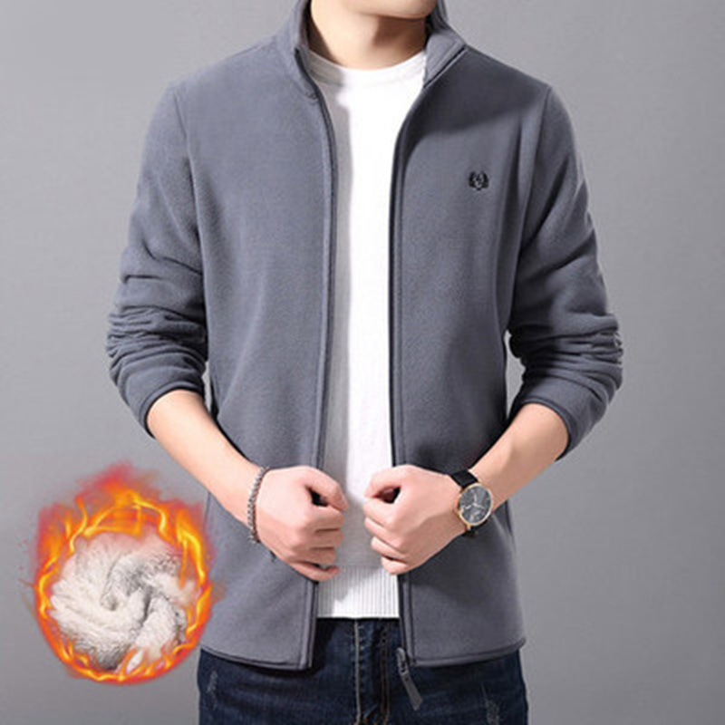 Men's sweater spring autumn Winter models casual Korean polar fleece jacket men size plus fleece sports cardigan with Zipper 201127