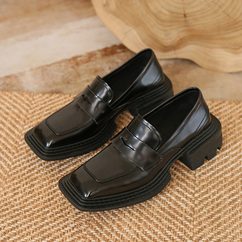 2020 Female Leather Genuine New British Style Square Toe Thick Black Heel Unique Platform Shoes Retro Casual Moccasins Ps40
2020 Female Leather Genuine New British Style Square Toe Thick Black Heel Unique Platform Shoes Retro Casual Moccasins Ps40