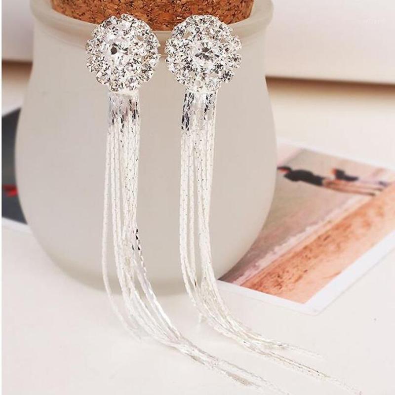 Clip-on & Screw Back Arrival Bridal Rhinestone Round Shape Tassel Clip On Earrings Non Piercing For Women Big Statement Pierced Earrings1
Clip-on & Screw Back Arrival Bridal Rhinestone Round Shape Tassel Clip On Earrings Non Piercing For Women Big Statement Pierced Earrings1