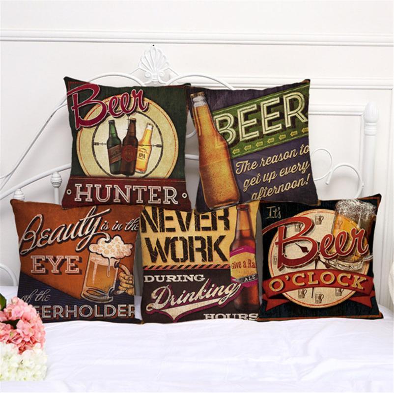 Vintage style beer bar decoration throw pillow case beer bar happy cheer cushion cover for sofa home capa de almofadas 45x45cm1
Vintage style beer bar decoration throw pillow case beer bar happy cheer cushion cover for sofa home capa de almofadas 45x45cm1