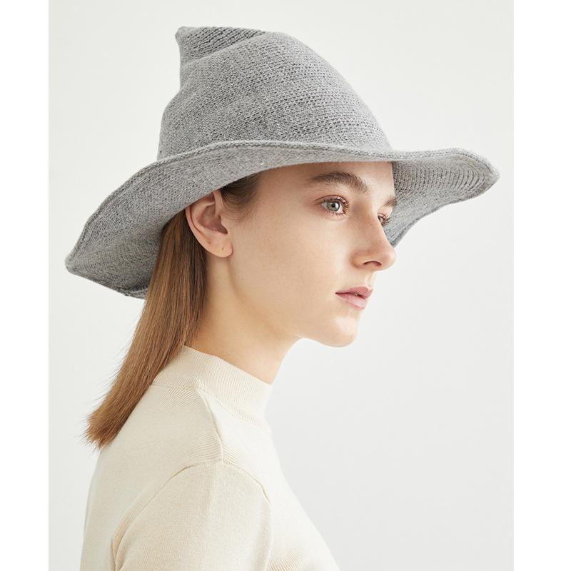 Hat Female Korean Version Of The Witch Hat Spire Big Cotton Yarn Knit Witch Foldable Basin Fisherman, Black
Hat Female Korean Version Of The Witch Hat Spire Big Cotton Yarn Knit Witch Foldable Basin Fisherman, Black