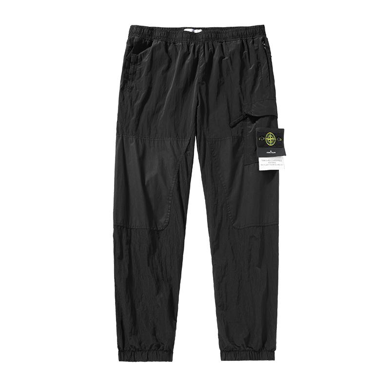 2021 spring and autumn new leisure sports splicing Multi Pocket pants men's loose waist solid overalls, Black 
2021 spring and autumn new leisure sports splicing Multi Pocket pants men's loose waist solid overalls, Black
