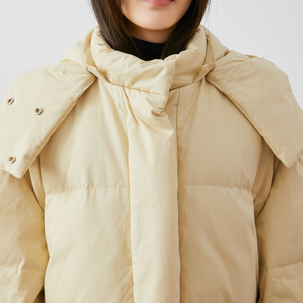 YAYA Coats Woman Winter Long Warm Thicke Down Parka Removable Cap Jacket Women Winter Hooded Solid Jacket Coat 201019