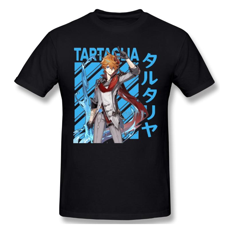 Men's T-Shirts Genshin Impact Tartaglia T Shirt Vintage Big Size Cotton Short Sleeve Tees Harajuku Streetwear, White;black
Men's T-Shirts Genshin Impact Tartaglia T Shirt Vintage Big Size Cotton Short Sleeve Tees Harajuku Streetwear, White;black