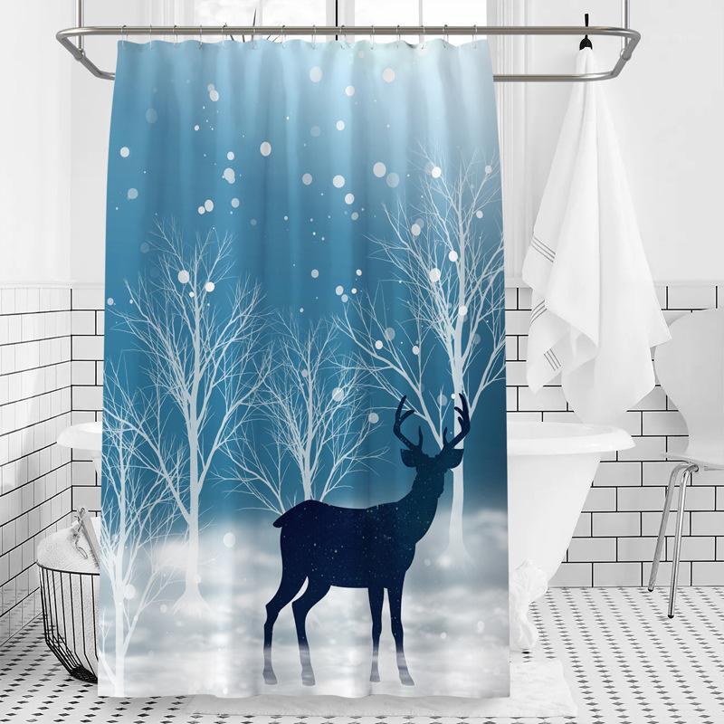 Blue Polyester Shower Curtain Cute Elk Pattern Bath Curatins Waterproof 3D Digital Printing Bathroom Decor douchgordijn T3081
Blue Polyester Shower Curtain Cute Elk Pattern Bath Curatins Waterproof 3D Digital Printing Bathroom Decor douchgordijn T3081