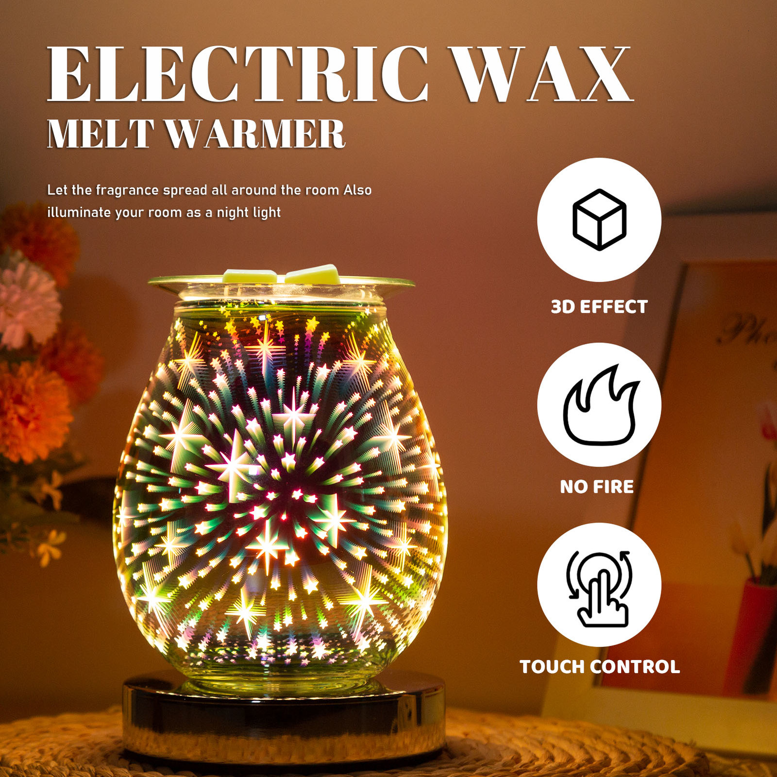 2021 New Electric Wax Melt Warmer Touch-dimming Control Glass Tart Melter with 3d Effect Night Light for Home Office Bedroom Xs3q
2021 New Electric Wax Melt Warmer Touch-dimming Control Glass Tart Melter with 3d Effect Night Light for Home Office Bedroom Xs3q
