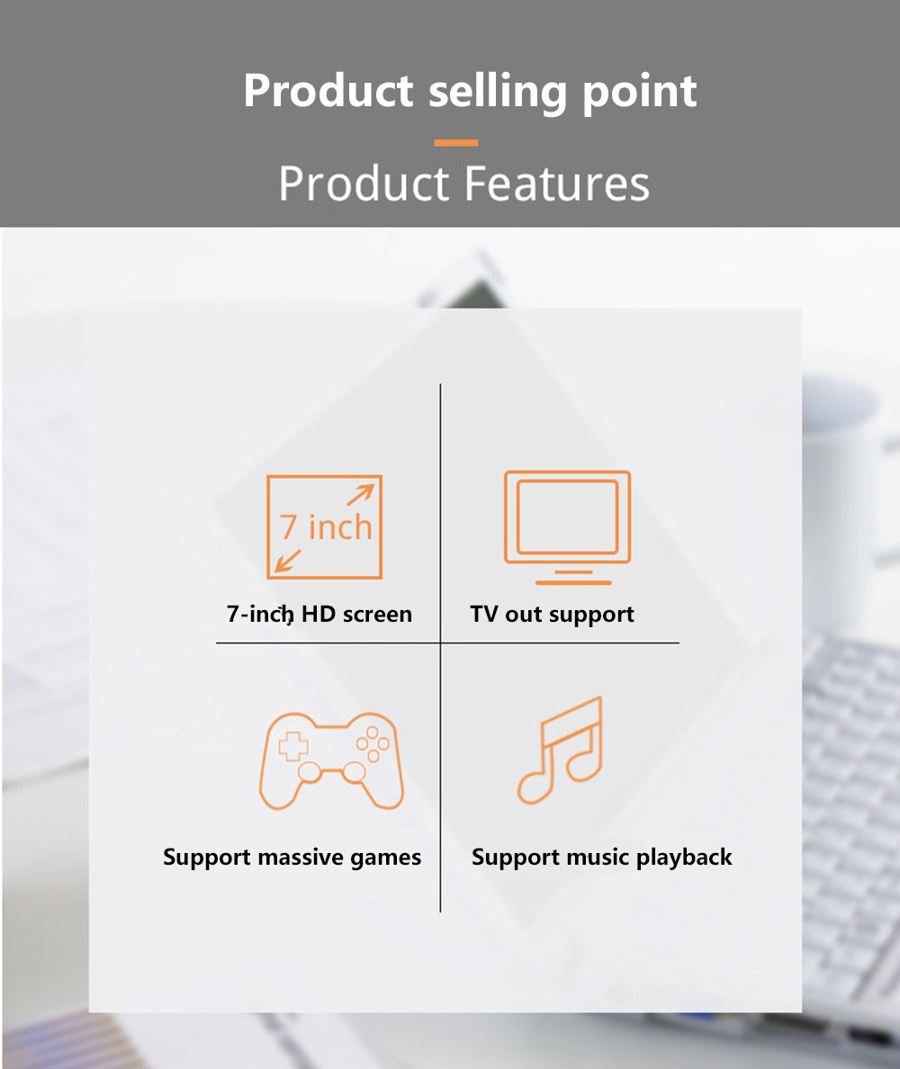 7 inch Video Game Console Built in 10000 Games 16GB Handheld Double Joystick Game Controller X12 PLUS Retro Game Console