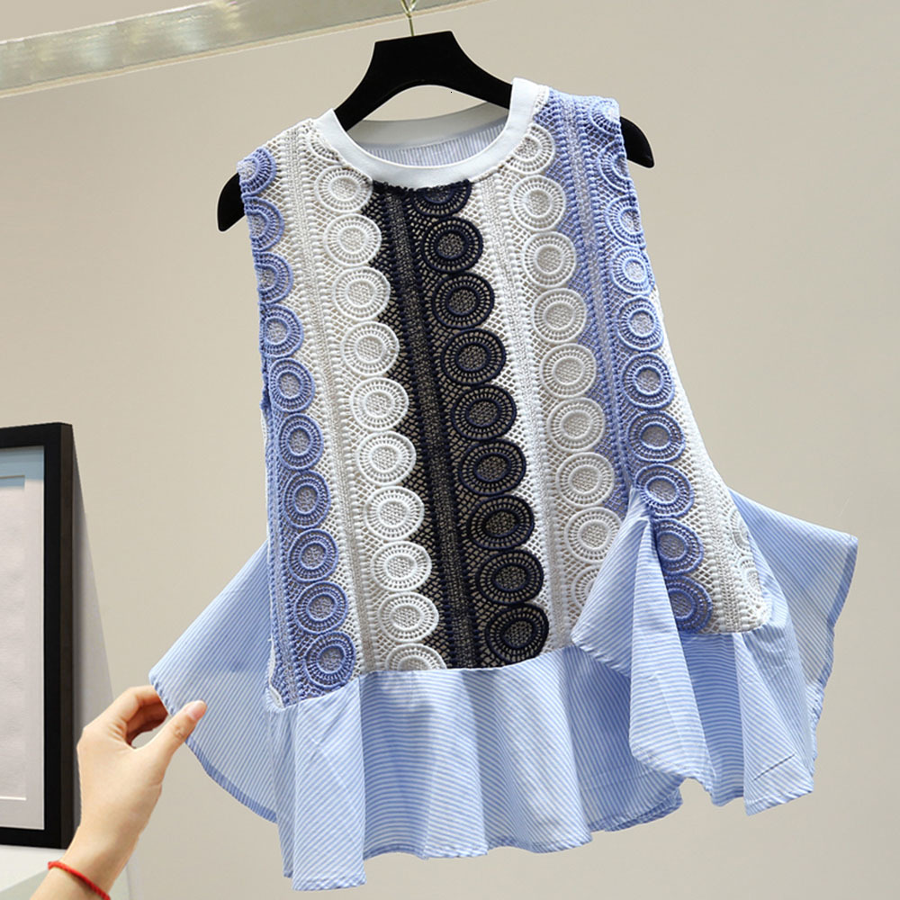 2021 New Sleeveless Women Chiffion Summer Korean Fashion Patchwork Tops Lady Loose Striped Pullover Blouse Shirts H3KY, Black
2021 New Sleeveless Women Chiffion Summer Korean Fashion Patchwork Tops Lady Loose Striped Pullover Blouse Shirts H3KY, Black