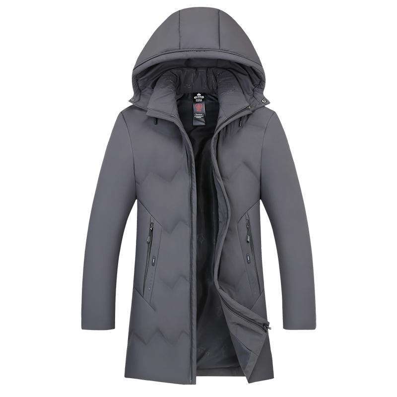 2020 new middle aged and elderly down jacket men's middle and long thick hooded father's winter coat, Black
2020 new middle aged and elderly down jacket men's middle and long thick hooded father's winter coat, Black