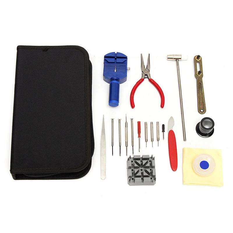 19PCS Professional Watch Repair Tools Kit Case Remover Opener Holder Screwdriver Tweezer Watch Tools Set Accessories
