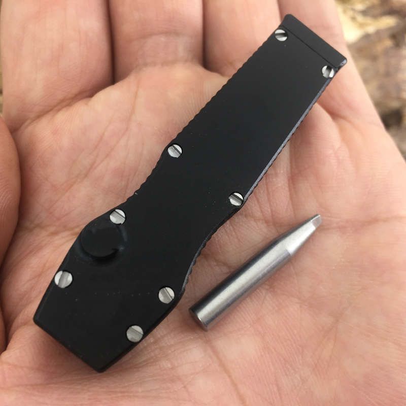 Glory V mini black Drop D2 tanto single action fixed blade folding autotf Pocket Survival Knife Xmas gift tool