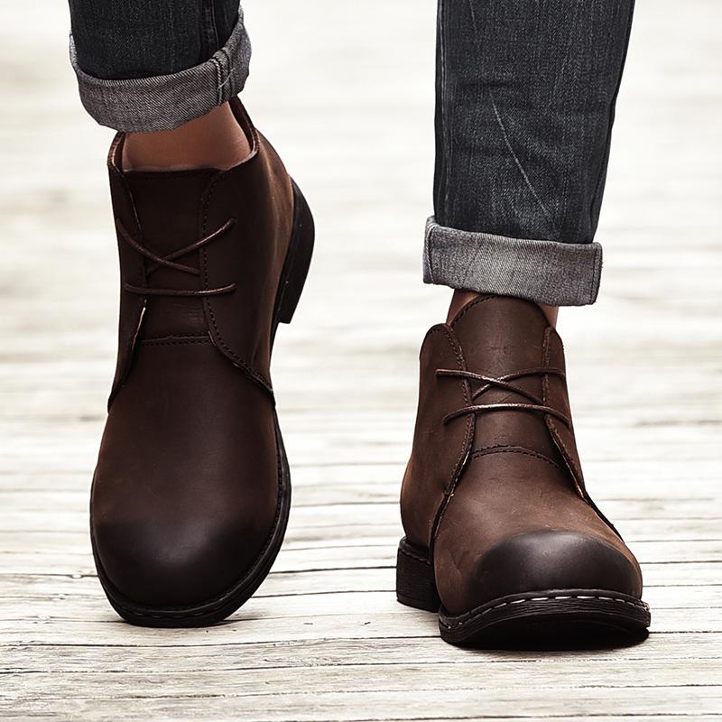 Genuine Leather Men Ankle Boots Breathable Men Leather Boots HighTop Shoes Outdoor Casual Winter Shoes Botas Homme Fur Plush1, Black
Genuine Leather Men Ankle Boots Breathable Men Leather Boots HighTop Shoes Outdoor Casual Winter Shoes Botas Homme Fur Plush1, Black