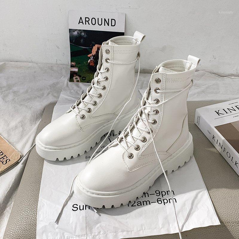 2020 Combat Boots Women White Leather Motorcycle Boots Mid Heeled Gothic Shoes Fashion Black Ankle1
2020 Combat Boots Women White Leather Motorcycle Boots Mid Heeled Gothic Shoes Fashion Black Ankle1