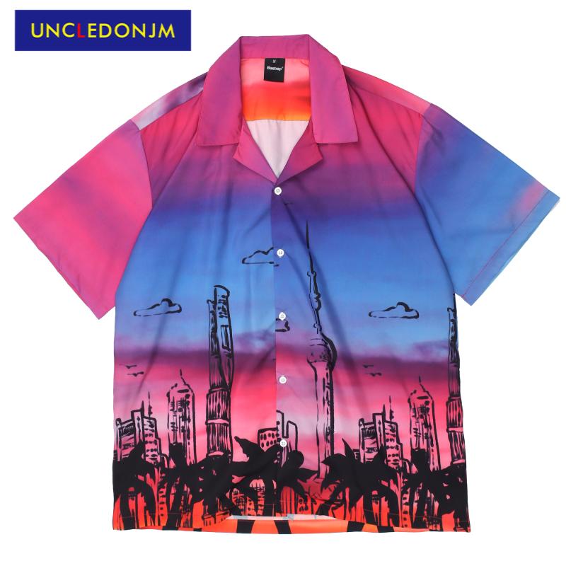 UNCLEDONJM Hawaiian Sunset coconut tree print short sleeve shirt mens fashion clothing trends Hip Hop beach shirt SUR-97031, Red
UNCLEDONJM Hawaiian Sunset coconut tree print short sleeve shirt mens fashion clothing trends Hip Hop beach shirt SUR-97031, Red