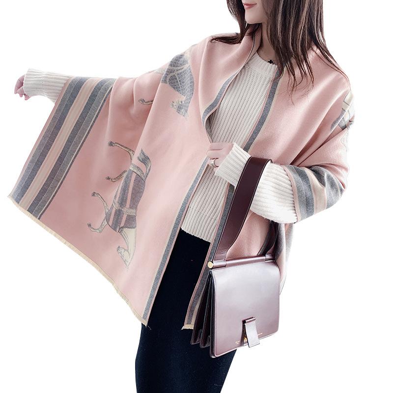 Animal Print Winter Cashmere Scarf Women 2020 New Thick Warm Shawls and Wraps Brand Designer Horse Printed Blanket Cape
Animal Print Winter Cashmere Scarf Women 2020 New Thick Warm Shawls and Wraps Brand Designer Horse Printed Blanket Cape