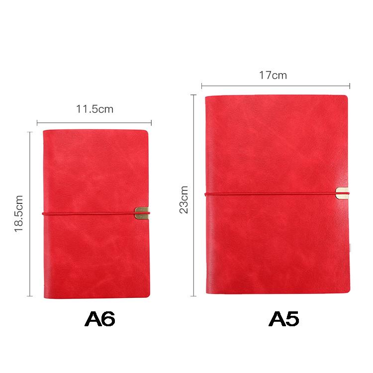 Notepads RuiZe A6 A5 Leather Notebook Journal 2021 Soft Cover Spiral Planner 6 Ring Binder Office Business Note Book Stationery