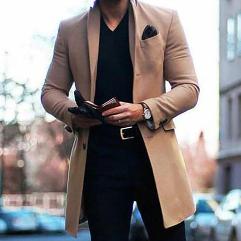 Men' Wool & Blends Autumn Winter Woolen Coat Men Casual Single Breasted Mid-length Jacket Outwear Man Turn-down Collar Solid Pocket Daily C, Khaki
Men' Wool & Blends Autumn Winter Woolen Coat Men Casual Single Breasted Mid-length Jacket Outwear Man Turn-down Collar Solid Pocket Daily C, Khaki