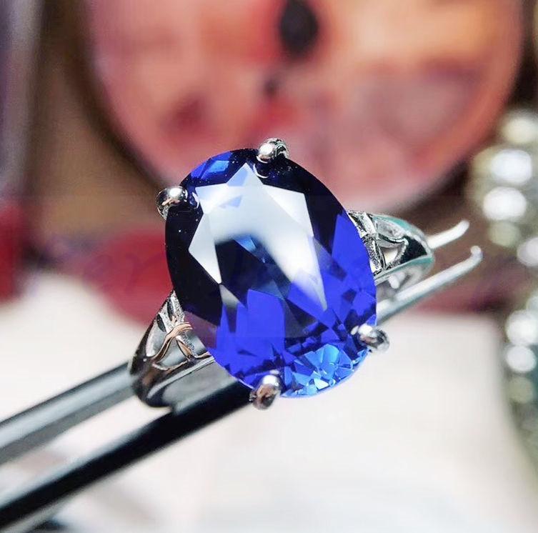Cluster Rings Blue Sapphire Ring Per Jewelry 925 Sterling Silver 10*14mm 7.3ct Big Gemstone Fine J2113021, Golden;silver
Cluster Rings Blue Sapphire Ring Per Jewelry 925 Sterling Silver 10*14mm 7.3ct Big Gemstone Fine J2113021, Golden;silver