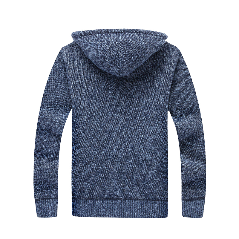 Winter Men Jacket thick velvet hooded fur jacket mens winter padded knitted sweater Cardigan Spring Outdoors 201221