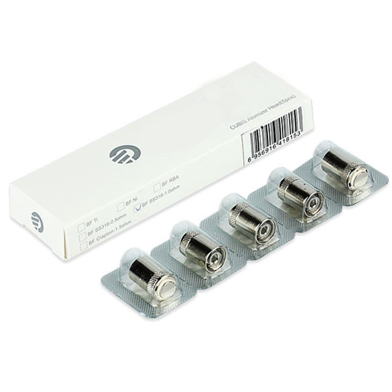 EGO Aio Coil BF SS316 Atomizer Head Coil 0.5 0.6ohm Tank Core for EGo Aio/Cubis/Cuboid Mini Kit E Cig
EGO Aio Coil BF SS316 Atomizer Head Coil 0.5 0.6ohm Tank Core for EGo Aio/Cubis/Cuboid Mini Kit E Cig