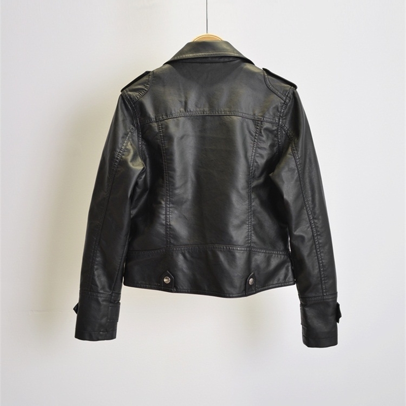 RICORIT Warm Winter Motorcycle Coat Female Faux Leather Lapel Short Coats Koren Fashion Women Bomber Jackets 201030