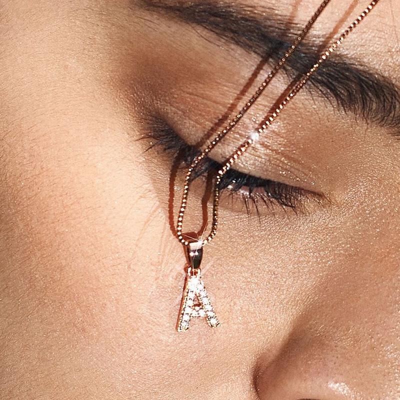 Pendant Necklaces Cubic Zirconia 26 Initial Letter Necklace For Women Stainless Steel Gold Chain Alphabet Chokers Jewelry Accessories BFF, Silver
Pendant Necklaces Cubic Zirconia 26 Initial Letter Necklace For Women Stainless Steel Gold Chain Alphabet Chokers Jewelry Accessories BFF, Silver