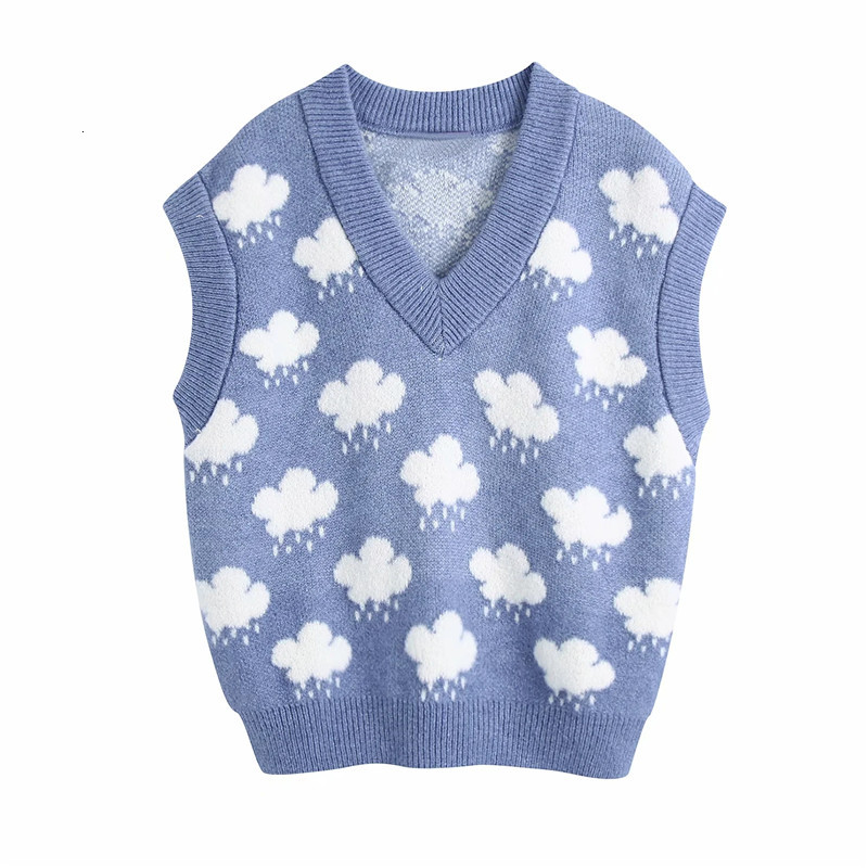 New Jacquard Knitted Vest Women Winter 2021 Cute v Neck Sleeveless Sweater Woman Knit Female Waistcoats V4hc, Blue
New Jacquard Knitted Vest Women Winter 2021 Cute v Neck Sleeveless Sweater Woman Knit Female Waistcoats V4hc, Blue