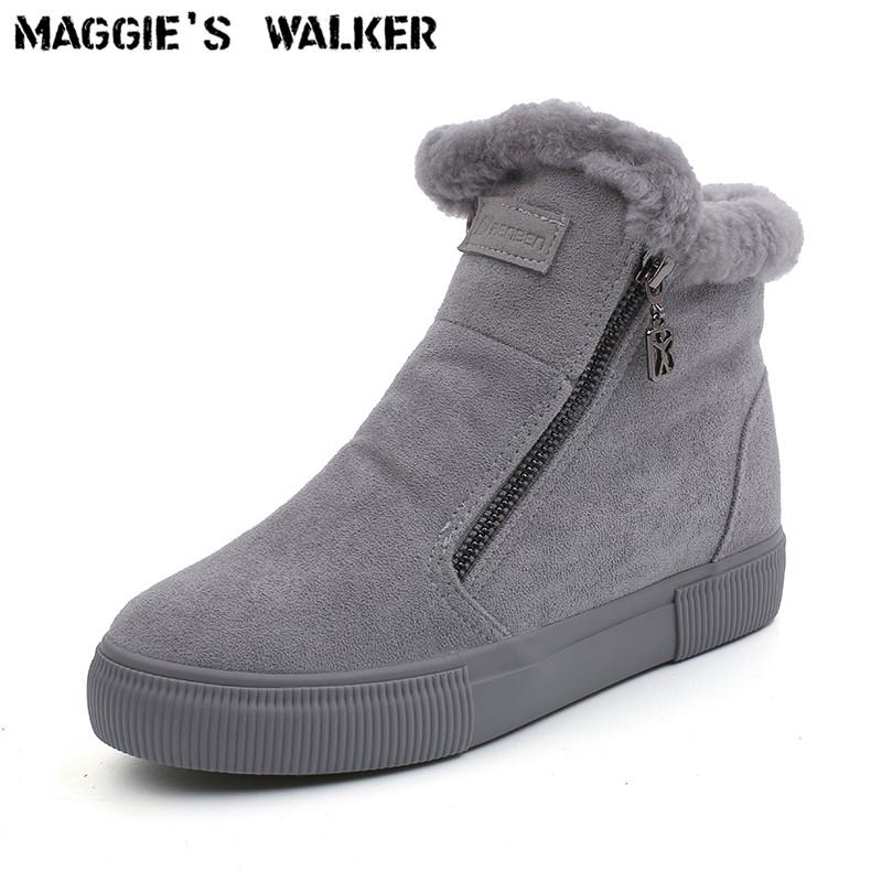 Maggie's Walker Women's Fashion Flock Zipper Snow Boots Platform Winter Casual Shoes Warm Ankle Boots with Plush Size 35-40, Gray
Maggie's Walker Women's Fashion Flock Zipper Snow Boots Platform Winter Casual Shoes Warm Ankle Boots with Plush Size 35-40, Gray