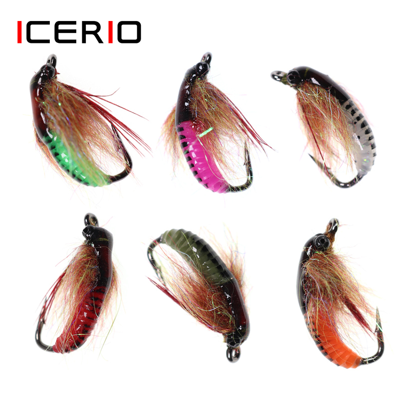 ICERIO 12PCS #6 UV Beadhead Insect Lures Caddis Pupa Nymph Fly Trout Fishing Bait Lure Ice Fishing Hook Baits 201106
ICERIO 12PCS #6 UV Beadhead Insect Lures Caddis Pupa Nymph Fly Trout Fishing Bait Lure Ice Fishing Hook Baits 201106