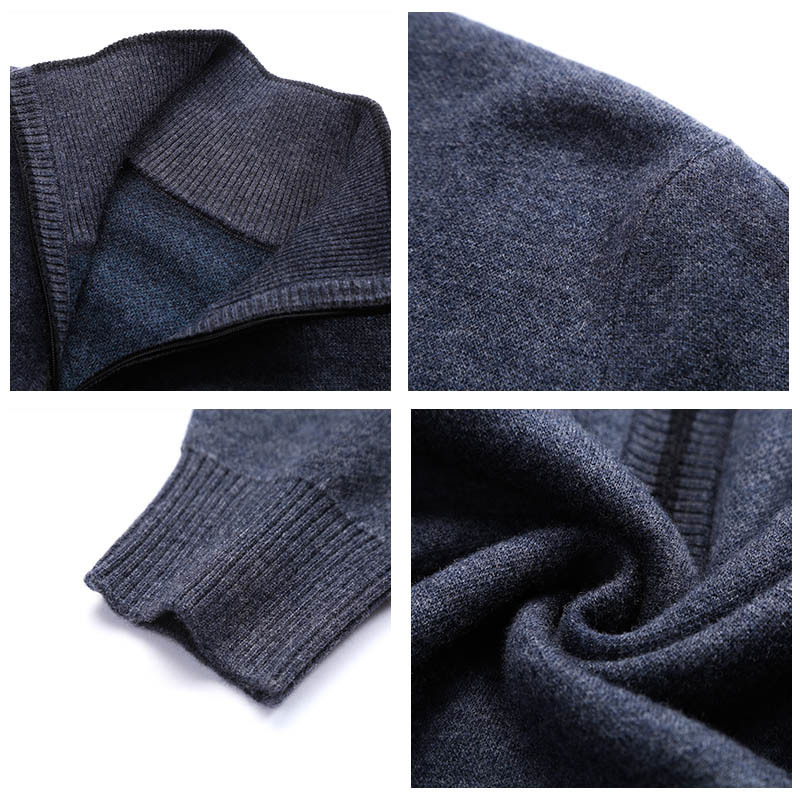 COODRONY 100% Merino Wool Zipper Turtleneck Sweaters Thick Warm Winter Sweater Men Cashmere Pullover Fashion Casual Jumper C3056 201203