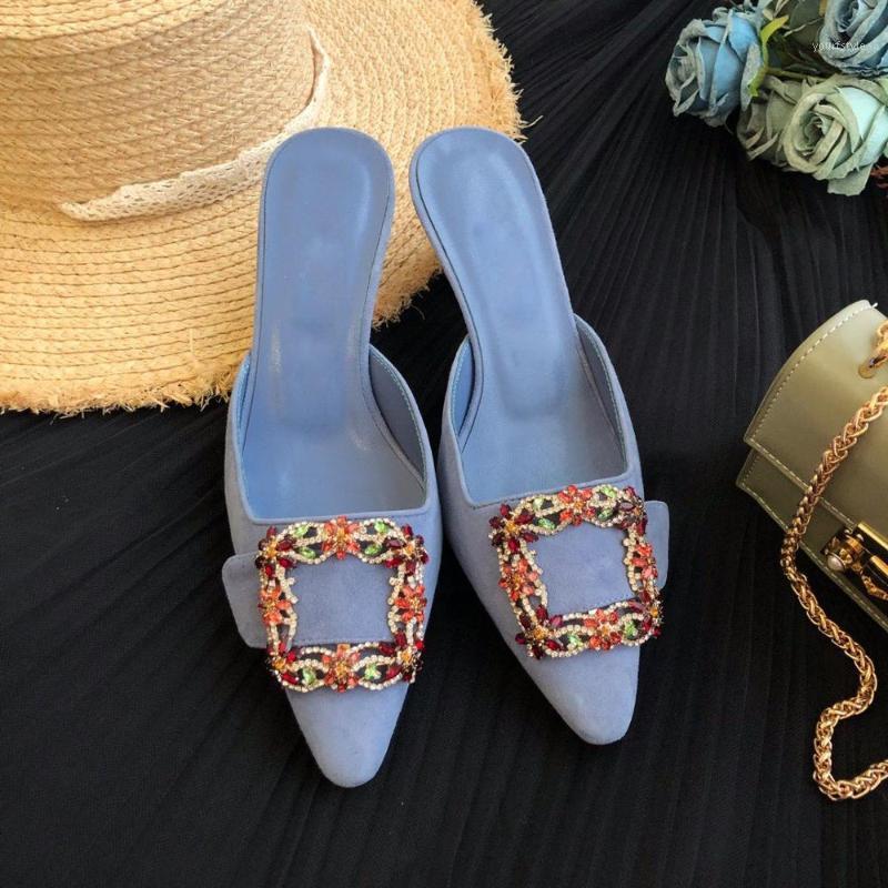 Women High Heels Slides Square Rhinestone Decor Slippers Kid Suede Pumps Woman Elegant Party Shoes Hot Pointed Toe Shoes Women1, As pic
Women High Heels Slides Square Rhinestone Decor Slippers Kid Suede Pumps Woman Elegant Party Shoes Hot Pointed Toe Shoes Women1, As pic