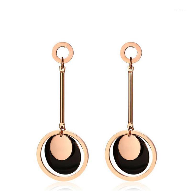 Fashion 67MM Stainless Steel circular earrings for women black plating rose gold circular Long earrings jewelry gifts for women1
Fashion 67MM Stainless Steel circular earrings for women black plating rose gold circular Long earrings jewelry gifts for women1