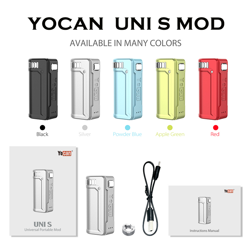 Yocan UNI S Mod Battery Adjustable Diameter Preheat 400mah VV Adjustable Voltage 5 Colors Uni Uni Pro 100% Authentic, Multi
Yocan UNI S Mod Battery Adjustable Diameter Preheat 400mah VV Adjustable Voltage 5 Colors Uni Uni Pro 100% Authentic, Multi