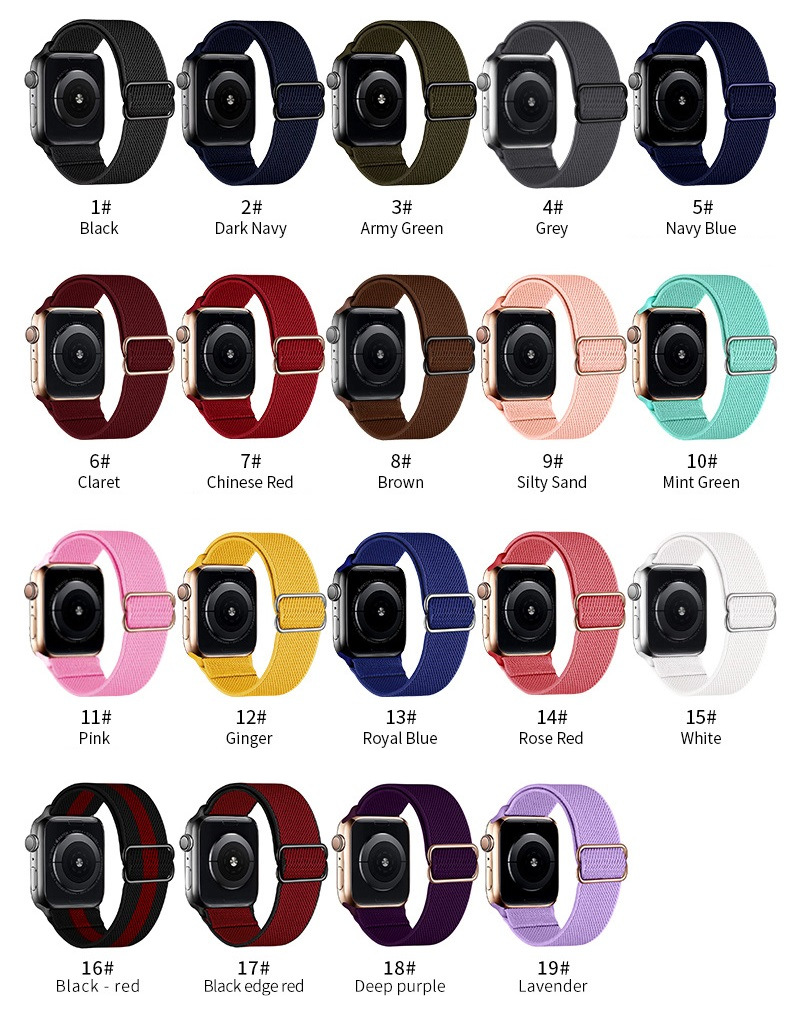 Newest Elastic Strap for Watch Band 42/44/45mm braid Nylon Solo Loop Bracelet 42mm Series 5 4 3 38/40/41mm
Newest Elastic Strap for Watch Band 42/44/45mm braid Nylon Solo Loop Bracelet 42mm Series 5 4 3 38/40/41mm