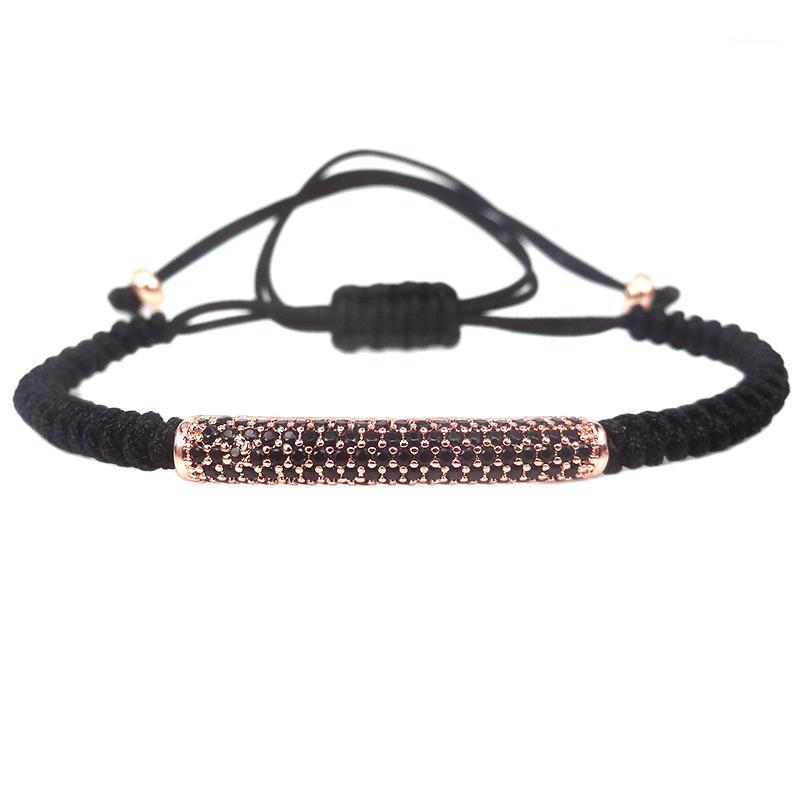 Men Bracelets Rose Gold Color & Micro Pave Black CZ Round Tube Bead Braided Macrame European American Weaving Bracelets For Men1
Men Bracelets Rose Gold Color & Micro Pave Black CZ Round Tube Bead Braided Macrame European American Weaving Bracelets For Men1
