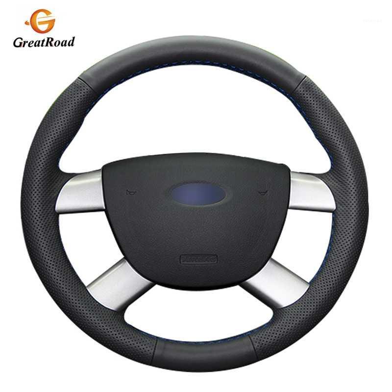 Hand-stitched Black Genuine leather Steering Wheel Cover for Kuga 2008-2011 Focus 2 2005-2011 C-MAX 2007-20101
Hand-stitched Black Genuine leather Steering Wheel Cover for Kuga 2008-2011 Focus 2 2005-2011 C-MAX 2007-20101