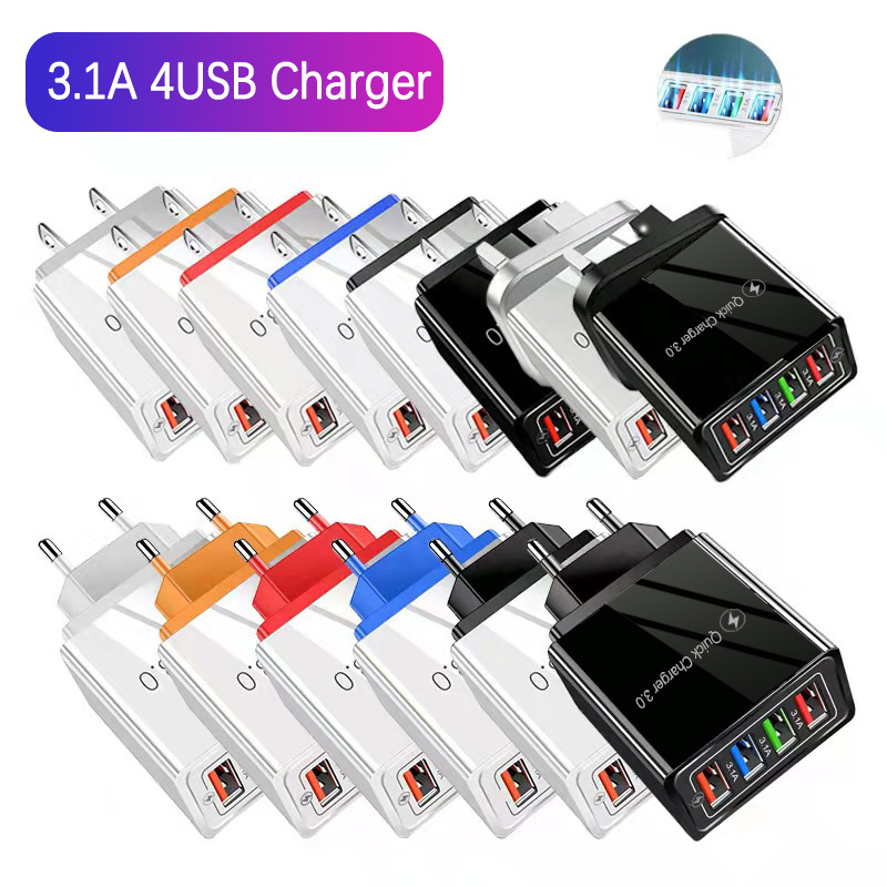 Fast Adaptive Wall Charger 3A 4 Ports USB Power Adapter for iPhone samsung xiaomi lg smart mobile phone Travel Adapter
Fast Adaptive Wall Charger 3A 4 Ports USB Power Adapter for iPhone samsung xiaomi lg smart mobile phone Travel Adapter