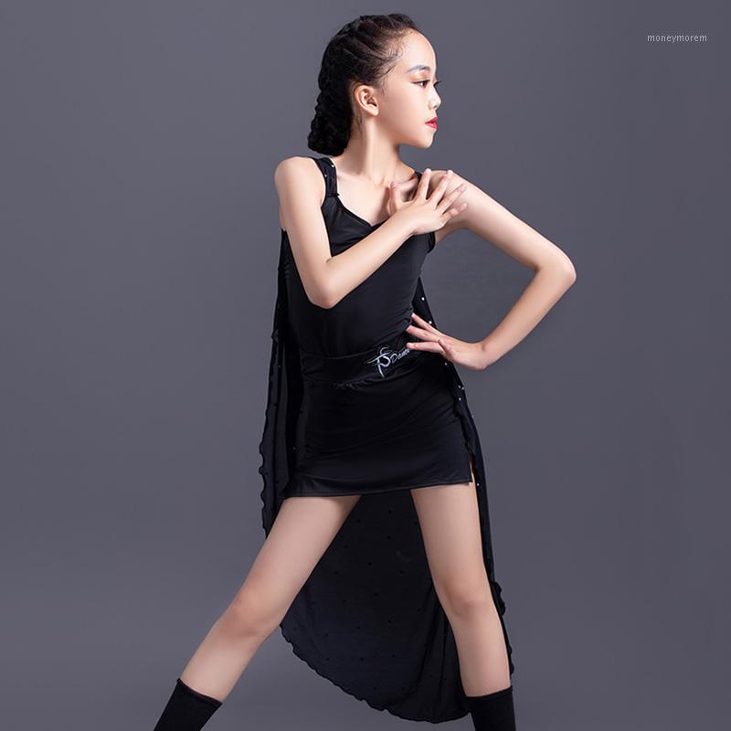 Kid Latin Dance Dress Tango Salsa Rumba Cha Cha Samba Diamond Streamer Performance Clothing Professional Competition Suit DN64731, Black 
Kid Latin Dance Dress Tango Salsa Rumba Cha Cha Samba Diamond Streamer Performance Clothing Professional Competition Suit DN64731, Black