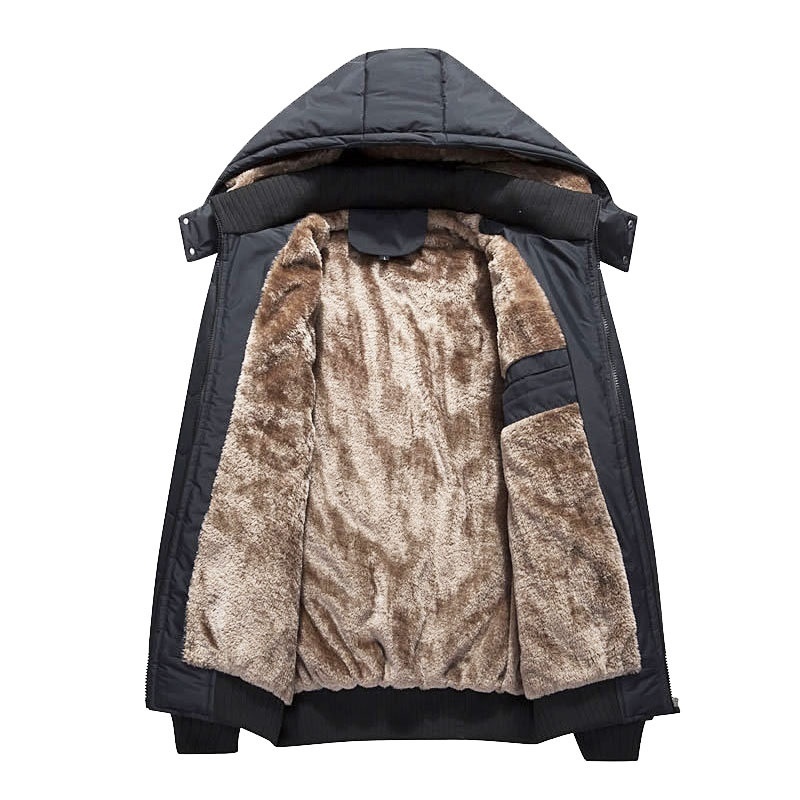 Winter Men Jacket Parka Warm Fleece Casual Hooded Coat Mens Cotton Slim Thick Down Jacket Male Zipper Outwears Casacos Masculino T200102