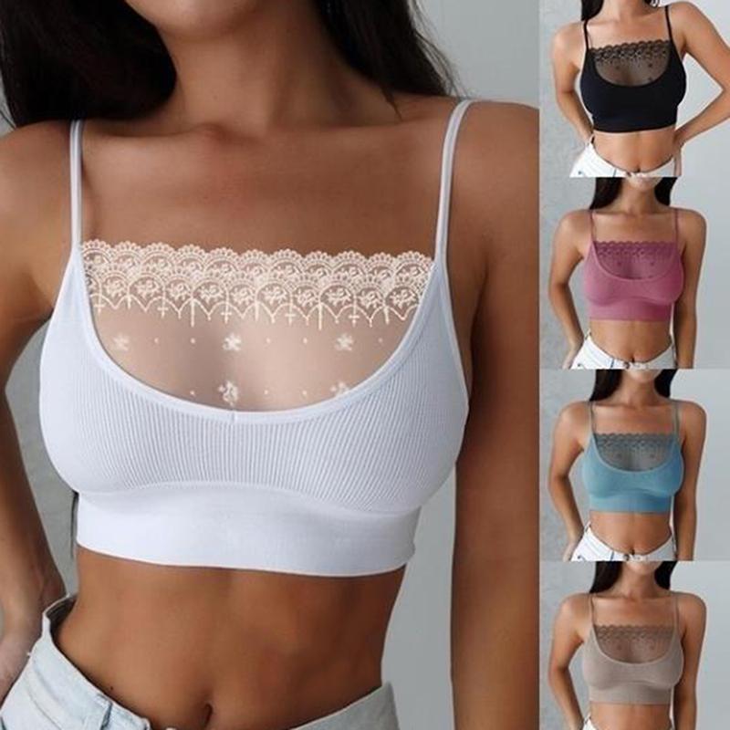 Lace Bralette Padded Push Up Lace Bras For Women Sexy Lingerie Corset Camis Underwear Wire Free Sheer Bra Crop Tops Brassiere, Gray
Lace Bralette Padded Push Up Lace Bras For Women Sexy Lingerie Corset Camis Underwear Wire Free Sheer Bra Crop Tops Brassiere, Gray