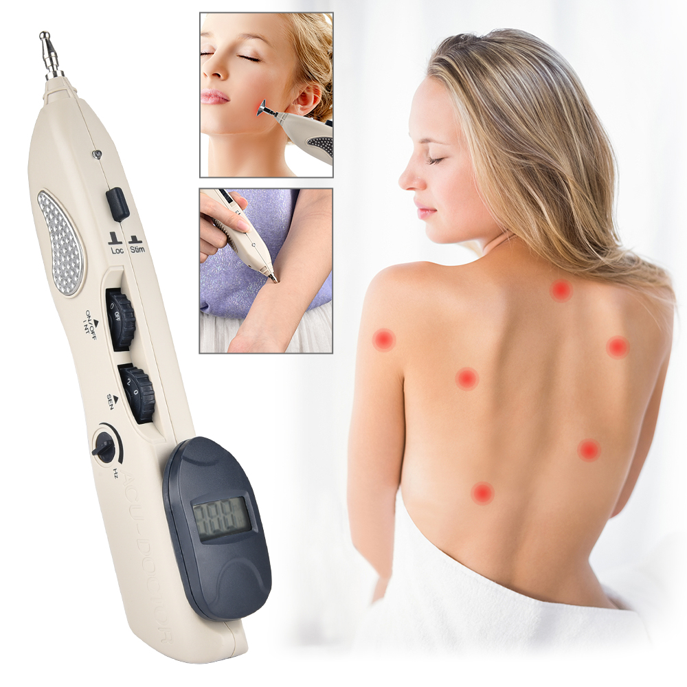 Multi-function acu pen Hand Held T.E.N.S. and Point Detector with Digital Display, Electro Acupuncture Point Stimulator device