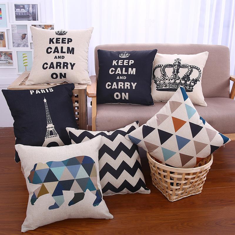 Decorative Throw Pillows Case Keep Calm Crown Cushion Covers Geometric Wave Bear Cotton Linen Office Chair Back Cover 45x45cm, -(17407)
Decorative Throw Pillows Case Keep Calm Crown Cushion Covers Geometric Wave Bear Cotton Linen Office Chair Back Cover 45x45cm, -(17407)