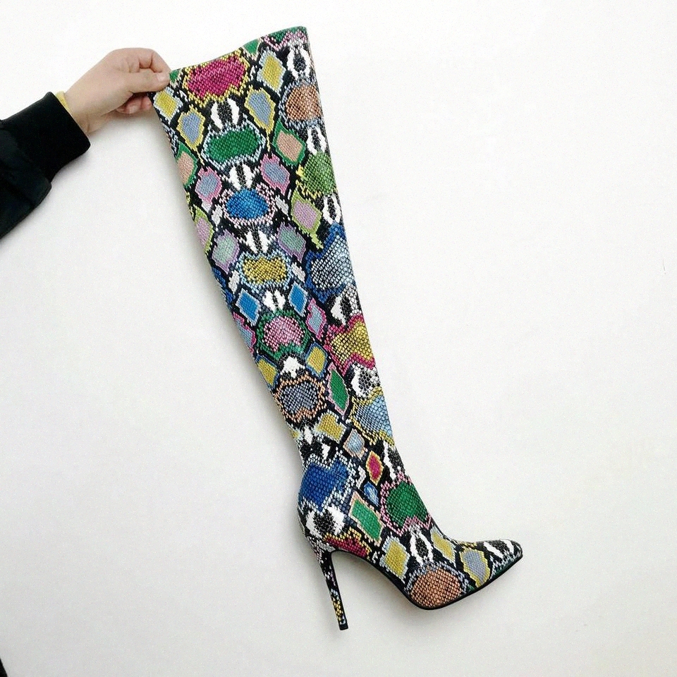 Colorful Snakeskin Boots Long Boots Women Sexy Faux Leather Thin Heel Woman 2019 Winter New Thigh High Female Shoes #P74d, Beige
Colorful Snakeskin Boots Long Boots Women Sexy Faux Leather Thin Heel Woman 2019 Winter New Thigh High Female Shoes #P74d, Beige