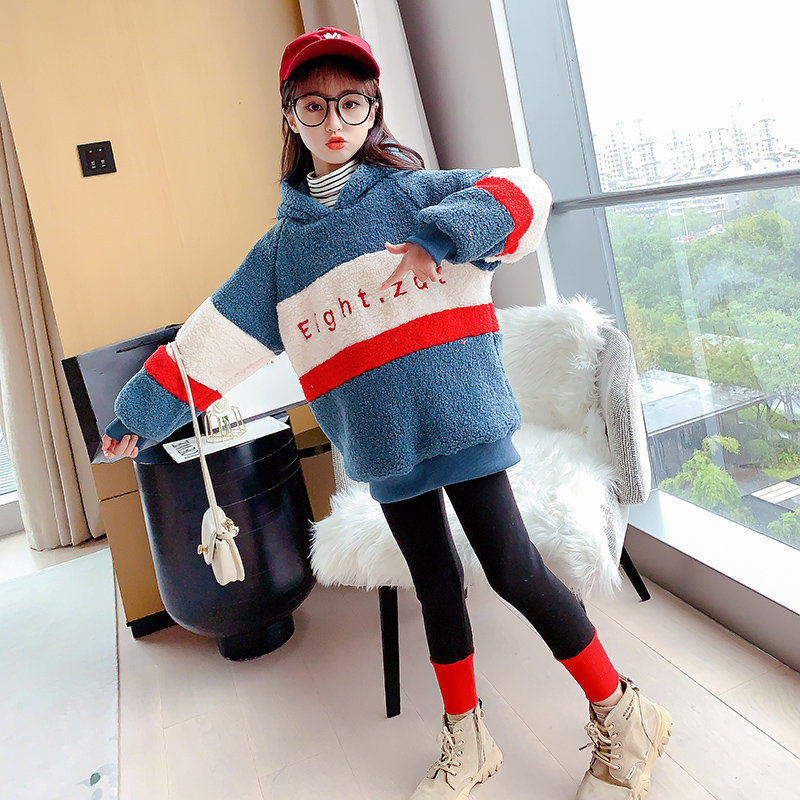 Teenage Kids Tracksuit for Girls Clothing Set New Autumn Winter Hoodies + Leggings Children Warm Suit Outfits 6 8 10 12 13 YearsX1019
