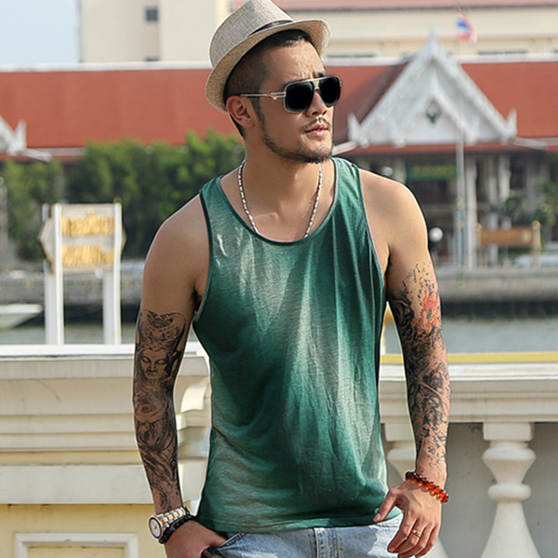 2021 The New Men Will See New Arrival Cotton Gradient Neck Casual Tank Tops Bodybuilding Thin American Style Drying T344 95h3, Green gradient
2021 The New Men Will See New Arrival Cotton Gradient Neck Casual Tank Tops Bodybuilding Thin American Style Drying T344 95h3, Green gradient