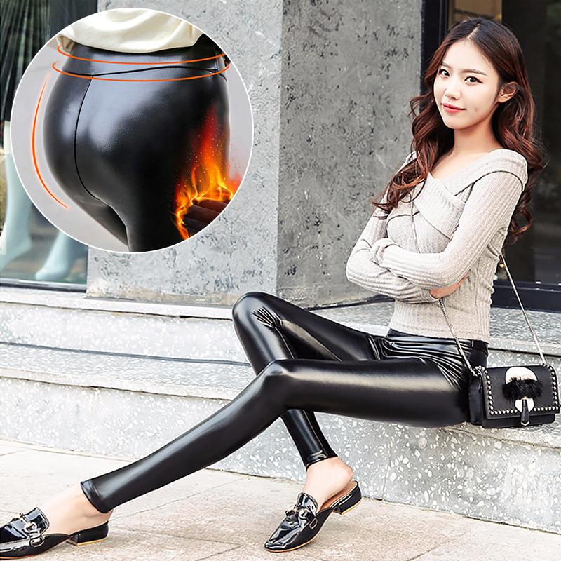 Warm Thick Velvet Glossy Matte Leather Leggings For Women Black Push Up High Waist Winter Legging Women Solid Casual Slim Pants, Glossy-thin
Warm Thick Velvet Glossy Matte Leather Leggings For Women Black Push Up High Waist Winter Legging Women Solid Casual Slim Pants, Glossy-thin